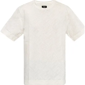 Pánské tričko FENDI Rubber Beige tričko L Béžová