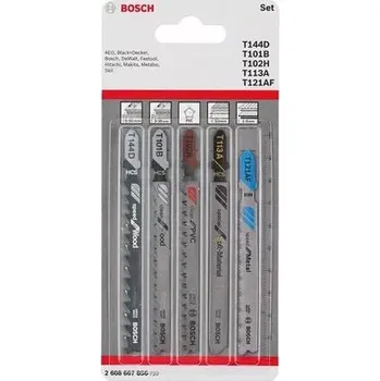 Příslušenství k pile 5dílná sada pilových plátků Allrounder se stopkou T BOSCH 2608667856