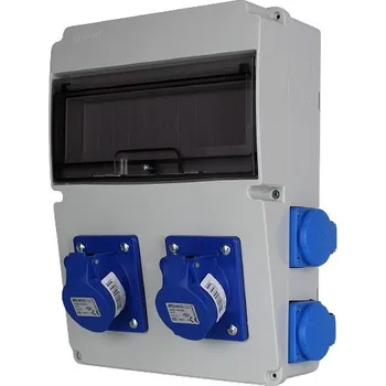 Rozvaděč Zásuvková skříň pro kempy a karavanová stání SR 20567 CAMP - 4x230V + 2x230V , IP44