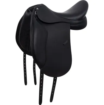 Jezdecké sedlo EQUESTRO Sedlo drezurní Aachen Equestro, černé Velikost posedlí: 18", Šířka komory: střední