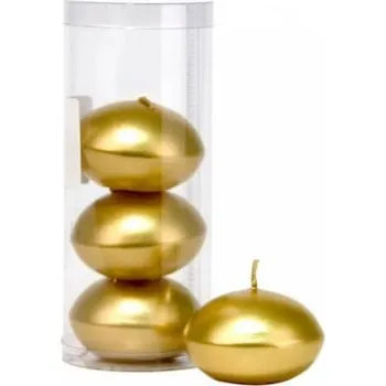 Dortová svíčka Emocio Plovoucí svíčky 4ks metal zlaté v krabičce