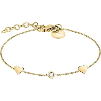 Náramek Tamaris Něžný pozlacený náramek se srdíčky TJ-0041-B-21 + 2 měsíce na vrácení zboží