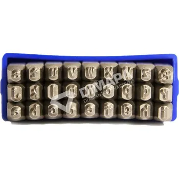 Raznice Raznice do kovu MALÁ ABECEDA, razníky 2, 3, 4mm Velikost RAZIDEL: 2mm