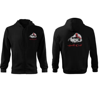 Rybářské oblečení Hell-Cat Mikina s kapucí a se zipem černá