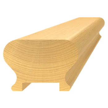 Zábradlí Dřevěný profil 62 x 43 x 3000 mm, buk, broušený bez nátěru