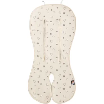Vložka do autosedačky Kaarsgaren Letní 3D biobavlněná vložka do kočárku a autosedačky – hvězdy šedé