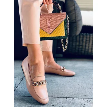 Dámské mokasíny Dámské boty / Mokasíny Béžovo-tělová - QueenTina béžová 37