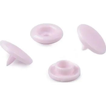 Plastové patentky / stiskací knoflíky vel. 20", barva 2 (B21) růžová sv.