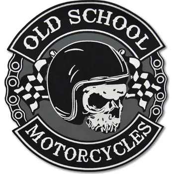 Nášivka Moto nášivka Old School Motorcycles XXL na záda 27 cm