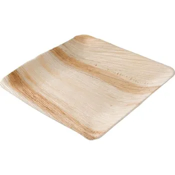 Jednorázové nádobí Talíř z palmových listů hranatý BioNatic 250/250/20 25ks