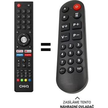 CHIQ U55H7C náhradní dálkový ovladač pro seniory