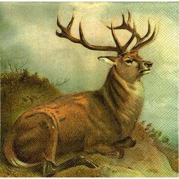 Papírový ubrousek UBR-F04, Ubrousek, 16x16 cm, JELEN, 1 kus