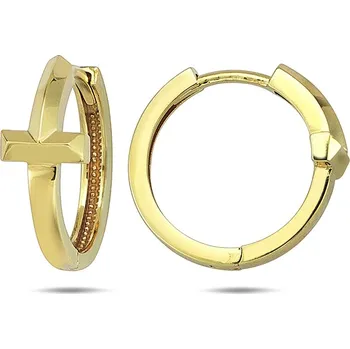 Náušnice Lillian Vassago Zlaté kroužkové náušnice, křížky 1,4 cm LLV98-GER061Y