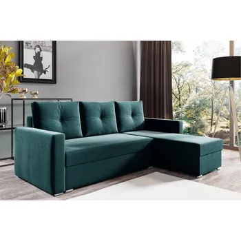 Sedací souprava Eka Rohová sedačka ARIEL, 235 cm Roh pohovky: Pravý, Barva látky: MONOLITH 37 (Smaragdově zelená)