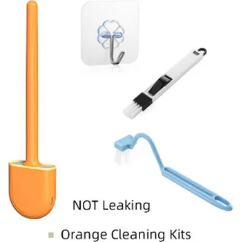 WC štětka Toaletní sada čistících kartáčů + toaletní štětka Barva: Oranžová sada