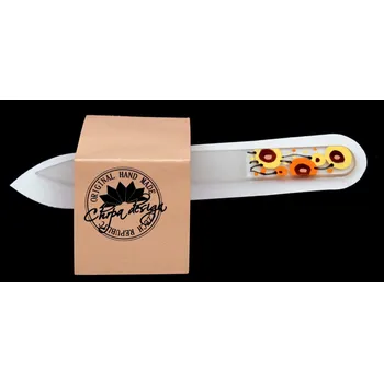 Pilník skleněný malý - hnědé kruhy