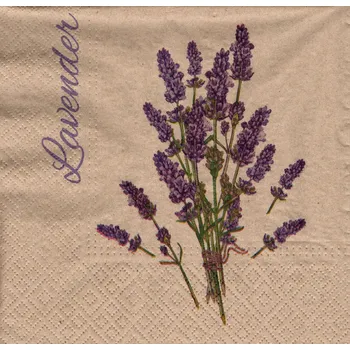 Papírový ubrousek UBR-E38, Ubrousek, 16x16 cm, LEVANDULE - TMAVÁ, 1 kus