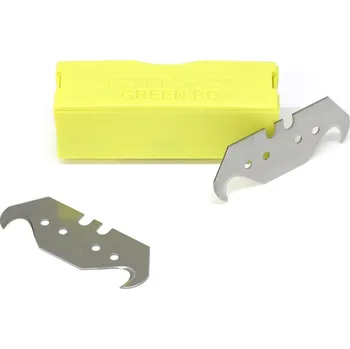 Pracovní nůž JANSER náhradní čepele GREEN BOX žluté 36, hákovité čepele
