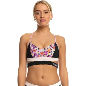 Dámské plavky plavky Roxy Active Bralette PT 3 - XKMN/Anthracite Swim Blooms L