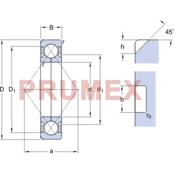 SKF QJ 224 N2MA čtyřbodové ložisko