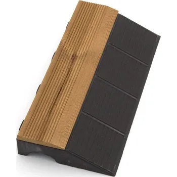 Dřevěný nájezd \"samec\" pro terasovou dlažbu Linea Combi-Wood - 40 x 20,5 x 6,5 cm