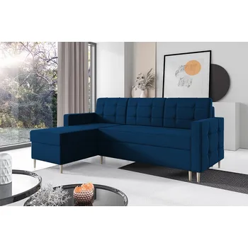 Sedací souprava Eka Rohová sedačka SOREN, 222 cm Roh pohovky: Levý, Barva látky: KRONOS 09 (Tmavá modrá)