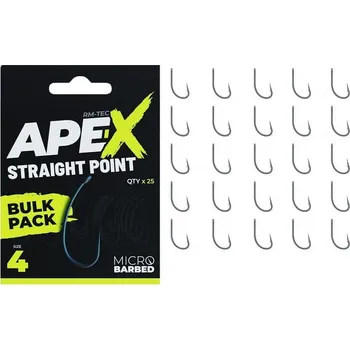 Rybářský háček RidgeMonkey Háčky Ape-X Straight Point Bulk Pack 25ks Velikost háčku: #6