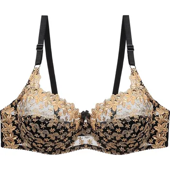 Podprsenka Krásná krajková podprsenka s kosticemi ve vel. 75 - 100 C,D Barva: Zlatá, Velikost: 95C