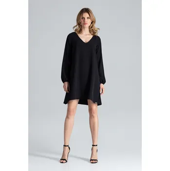 Dámské oblečení Figl Dámské společenské šaty Dinarent M566 černá XL