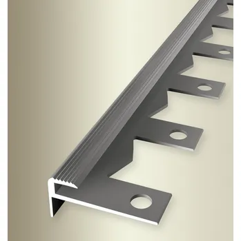 přechodová lišta Küberit 807 EB - Ohýbací schodový zásuvný profil 5 mm | F2 Imitace nerezi 250 cm