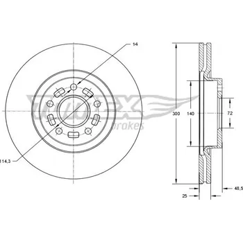 Brzdový kotouč Brzdový kotouč TOMEX Brakes TX 73-19