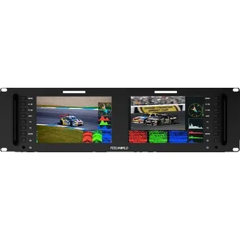 Monitor Feelworld D71 PLUS Dual 7"3RU Rack Mount Monitor 4K HDMI SDI