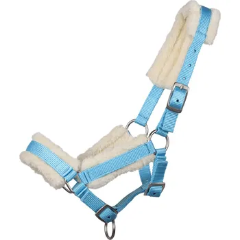 Q-essentials Ohlávka hříběcí Q-essentials, s beránkem, baby blue FULL