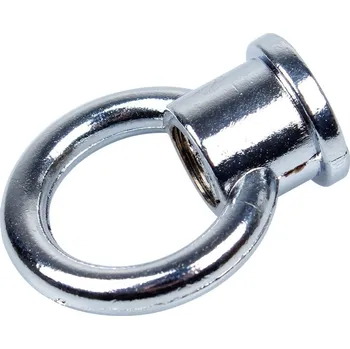 Průchodka s očkem, závit M10, stříbrná