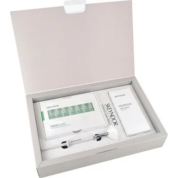 Kosmetická sada Skeyndor SOS Anti-stress Detox Set - Maska Mymask Dark Charcoal 150 ml + ampule SOS 7x2 ml + ampule obnovující 7x2 ml + ampule matifying 7x2 ml + štětec Dárková sada