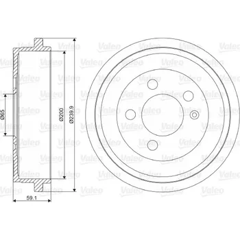 Brzdový buben Brzdový buben VALEO 237099