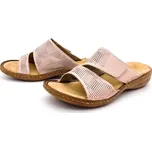 Dámské kožené pantofle 60812-31 RIEKER růžová Barva: růžová, Velikost: 36