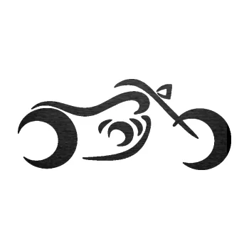 Polep vozidla SAMOLEPKA Motorka 057 pravá obrys (63 - škrábaný kov černý) NA AUTO, NÁLEPKA, FÓLIE, POLEP, TUNING, VLASTNÍ TEXT, TISK, AUTOSAMOLEPKY.cz, POLEPY, OBRÁZEK, LOGO, SAMOLEPKY