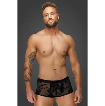 Pánské erotické prádlo Noir Handmade H074 Flock Embroidery Short-Shorts Velikost XXL