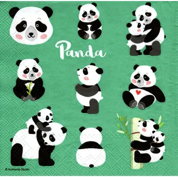 Papírový ubrousek UBR-E07, Ubrousek, 16x16 cm, PANDY, 1 kus