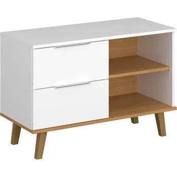 Komoda Komoda 2s/90 bílá / dub kamenný Neptun