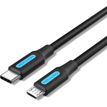 Datový kabel Vention USB-C 2.0 to Micro USB 2A Cable 1M Black