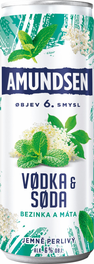 Amundsen Vodka & soda bezinka/máta 250 ml od 35 Kč - Zbozi.cz