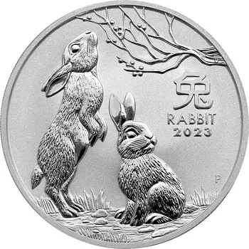 Stříbrná investiční mince Year of the Rabbit Rok Králíka Lunární 2 Oz 2023