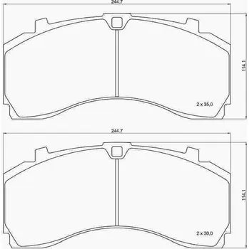 Brzdová destička Sada brzdových destiček, kotoučová brzda, , BREMBO, P B4 005