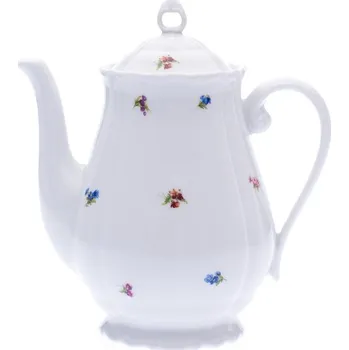 Konvice na čaj Konvice kávová s víčkem, porcelán, Verona, 1,25 l, házenka, G. Benedikt
