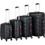 Deuba Set cestovních kufrů 4-dílný černý