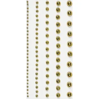 Samolepící perličky 4 velikosti 95ks - zlaté