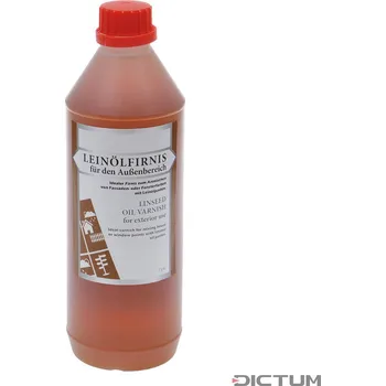 Olej na dřevo Dictum 810097 - Linseed Oil Varnish for Exterior Use, 1 l - Olej