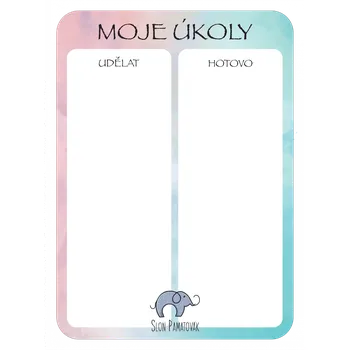 Magnetická kreslící tabulka Magnetický plánovač Moje úkoly pro nejmenší děti od 2 let, motivační tabulka Barva: Pastelová modrorůžová